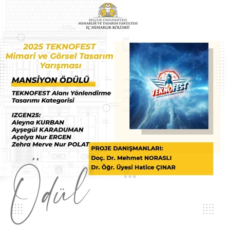 2025 Teknofest Mimari ve Görsel Tasarım Yarışması Mansiyon Ödülü